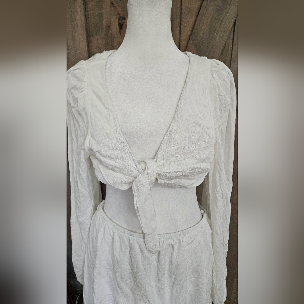 Dippin Daisy’s Marla Dress White Cutout Tie Front Mini Dress NWT XL - Picture 11 of 16